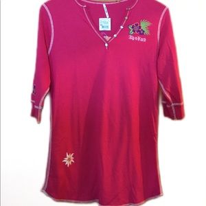 NWT Alp-n-Rock Logo Surf N Sun Henley XL Rare